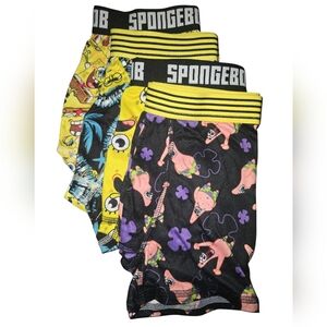 4 Pair Of Boys Sponge Bob Square Pants Graphic Boxer Briefs SIZE M (8)